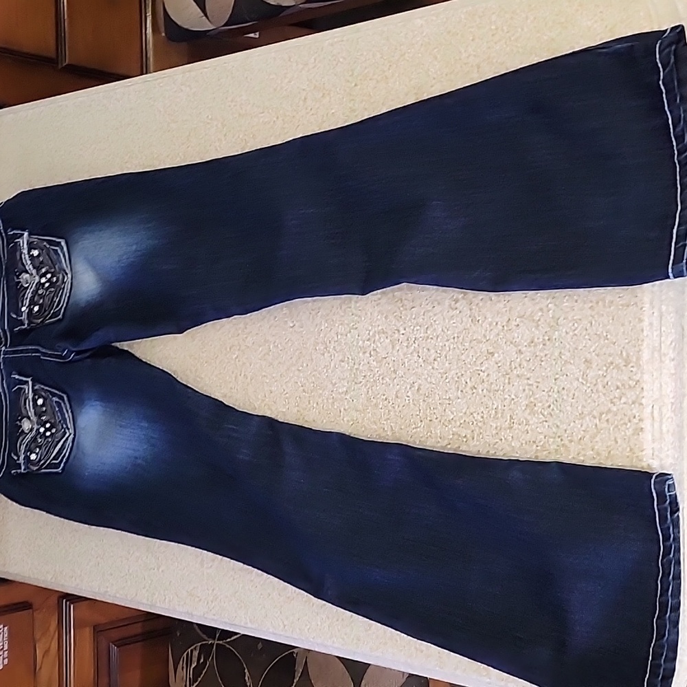 NWOT Twentyone Black by Rue 21 Bling Boot Cut Jeans Size 3/4 - Picture 13 of 13
